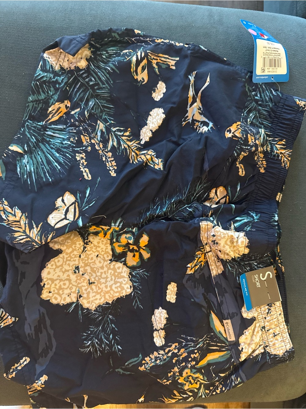 Columbia Men's Navy Floral Board Shorts